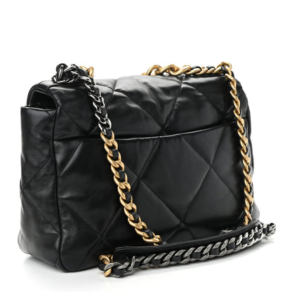 Chanel Lambskin Quilted Large Chanel 19 Flap Black 3 of 11