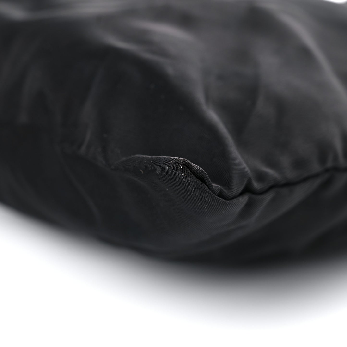 Nylon Saffiano Flat Messenger Bag Black