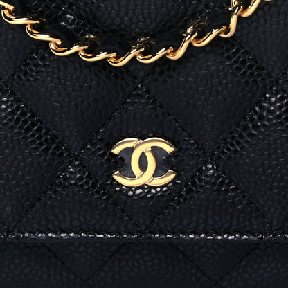 Chanel Caviar Quilted Wallet On Chain WOC Black 6 of 12