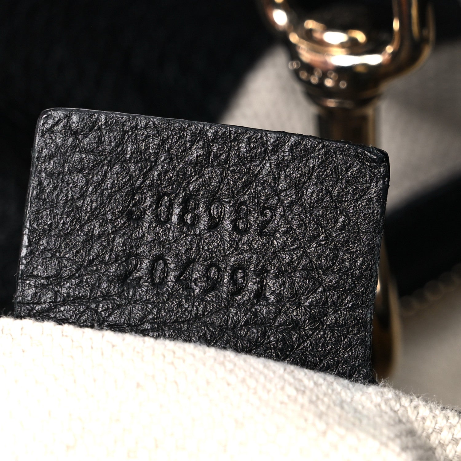 Gucci Pebbled Calfskin Medium Soho Chain Shoulder Bag Black 7 of 24