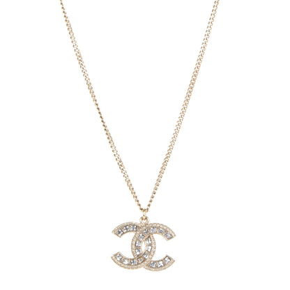 Chanel Baguette Crystal CC Necklace Gold 1 of 4