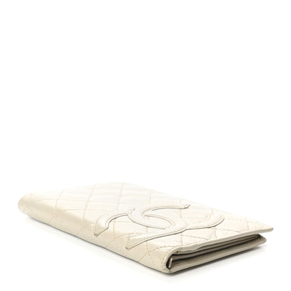 Chanel Calfskin Quilted Cambon Yen Wallet White 5 of 8