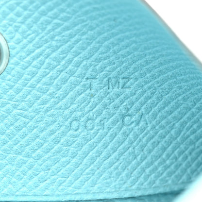 Hermes Epsom Calvi Card Case Bleu Atoll 8 of 8