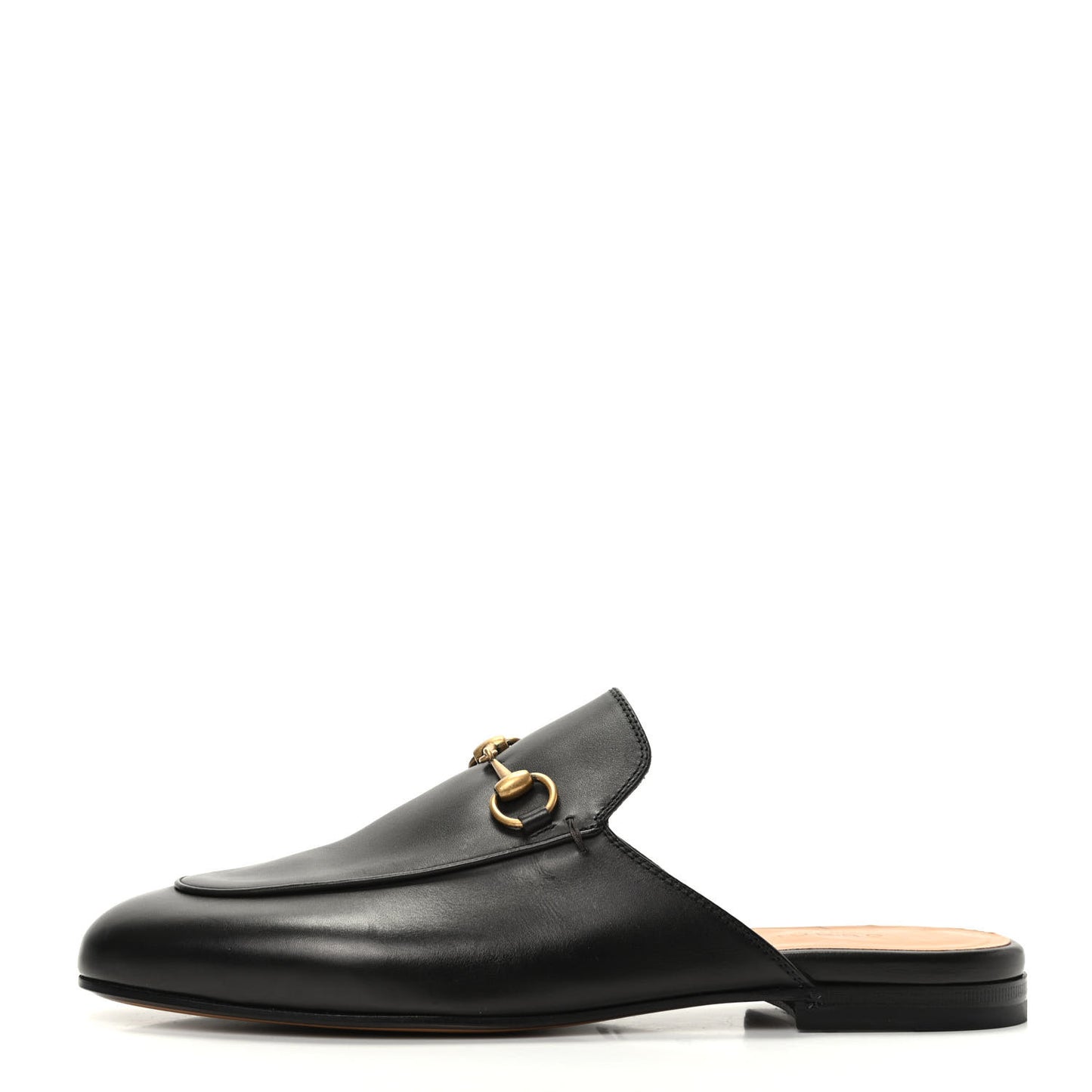 Calfskin Womens Princetown Slippers 38.5 Black