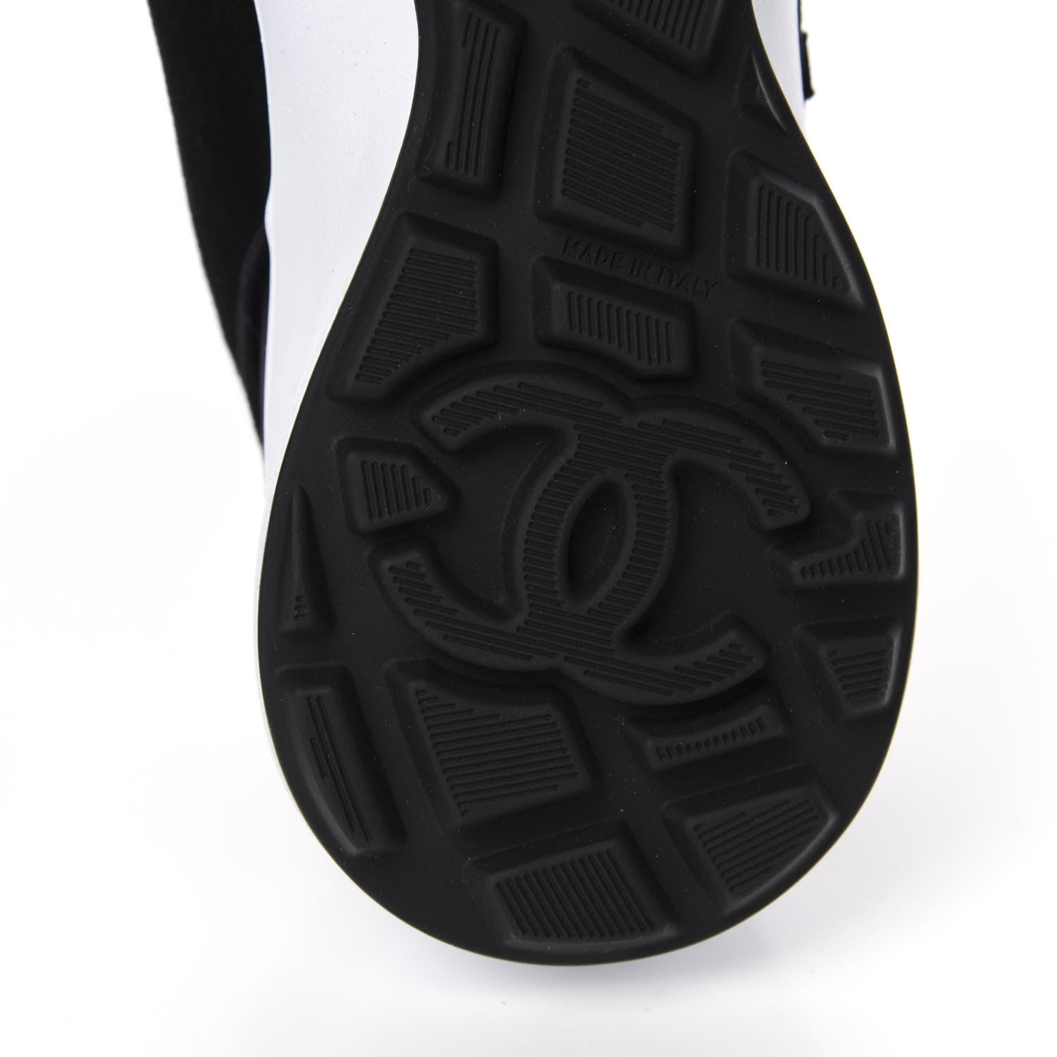 Chanel Suede Goatskin CC Sneakers 37 Black CHANEL 7 of 10