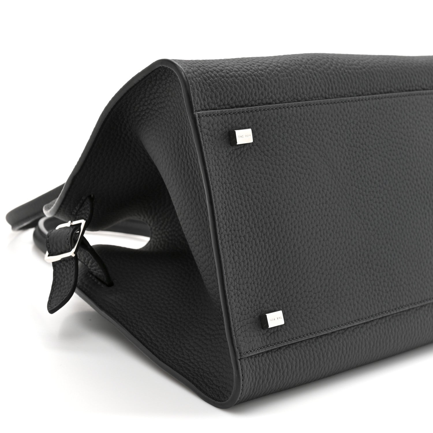 The Row Grained Calfskin Soft Margaux 10 Bag Black 8 of 8