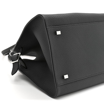 The Row Grained Calfskin Soft Margaux 10 Bag Black 8 of 8