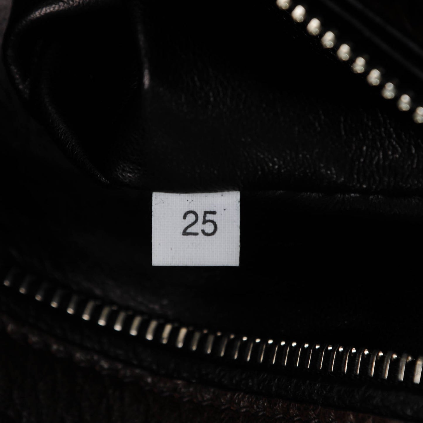 Cervo Deerskin Bi-Color Zipper Detail Tote Black Bruciato