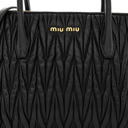 Miu Miu Nappa Matelasse Top Handle Black 9 of 18