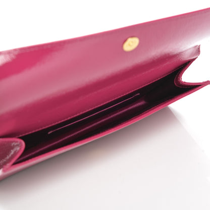 Saint Laurent Textured Patent Small Belle De Jour Clutch Fuchsia 5 of 8