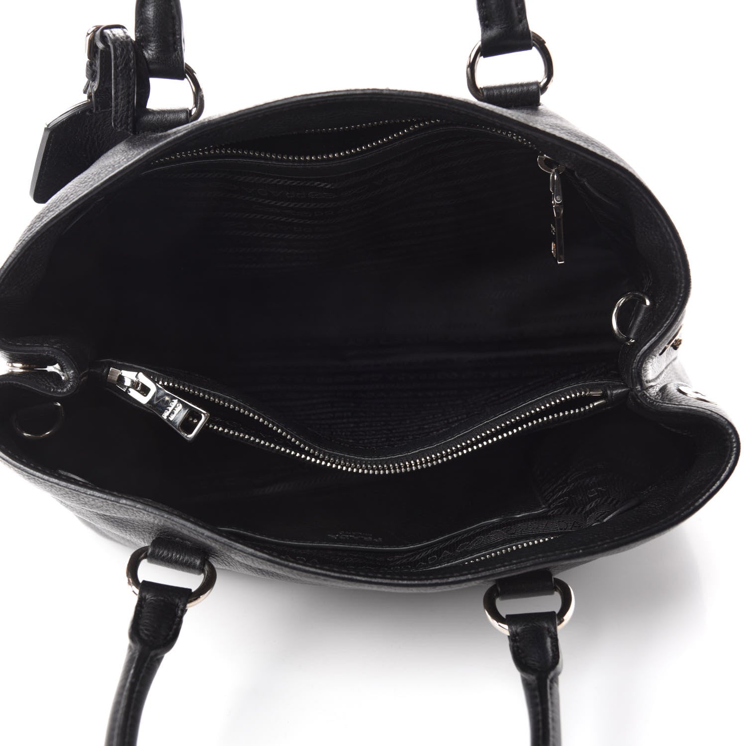 Prada Vitello Daino Tote Black 5 of 10