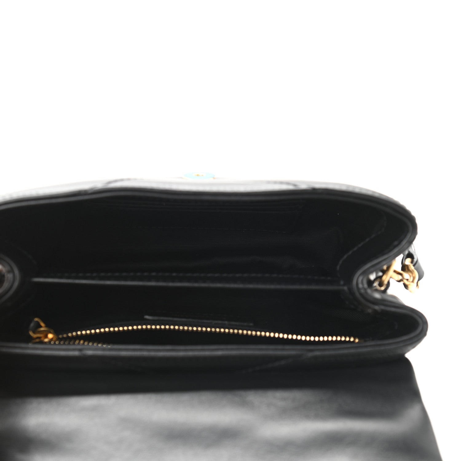 Saint Laurent Calfskin Y Quilted Monogram Toy Loulou Crossbody Bag Black 5 of 9