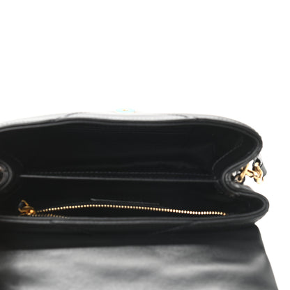 Saint Laurent Calfskin Y Quilted Monogram Toy Loulou Crossbody Bag Black 5 of 9