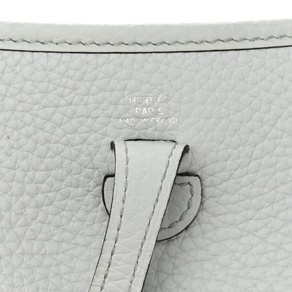Hermes Taurillon Clemence Amazone Evelyne TPM Bleu Pale Indigo 5 of 10