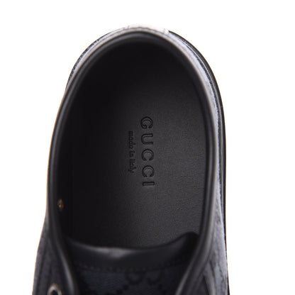 Gucci GG Monogram Calfskin Womens Low Top Sneakers 37 Piombo Black 6 of 10