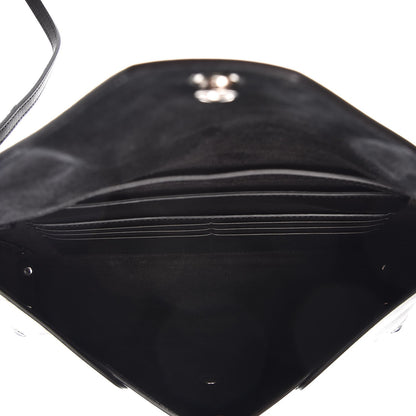 Celine Natural Calfskin Biker Evening Clutch on Strap Black 5 of 9