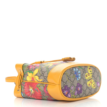 Gucci GG Supreme Monogram Flora Small Ophidia Bucket Bag Beige Multicolor Crop 4 of 12