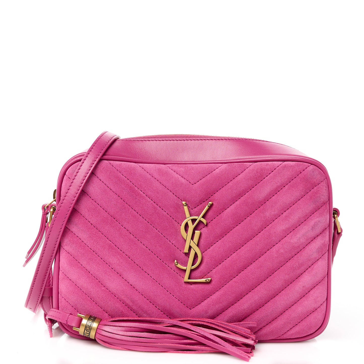 Suede Matelasse Monogram Lou Camera Bag Rose