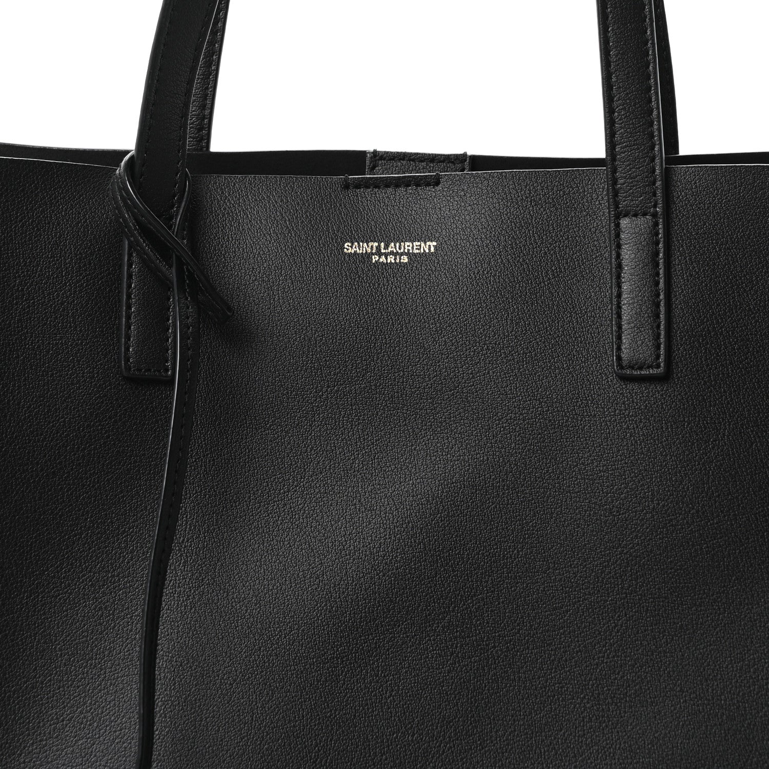 Saint Laurent Calfskin Large Shopping Tote Black 9 of 12