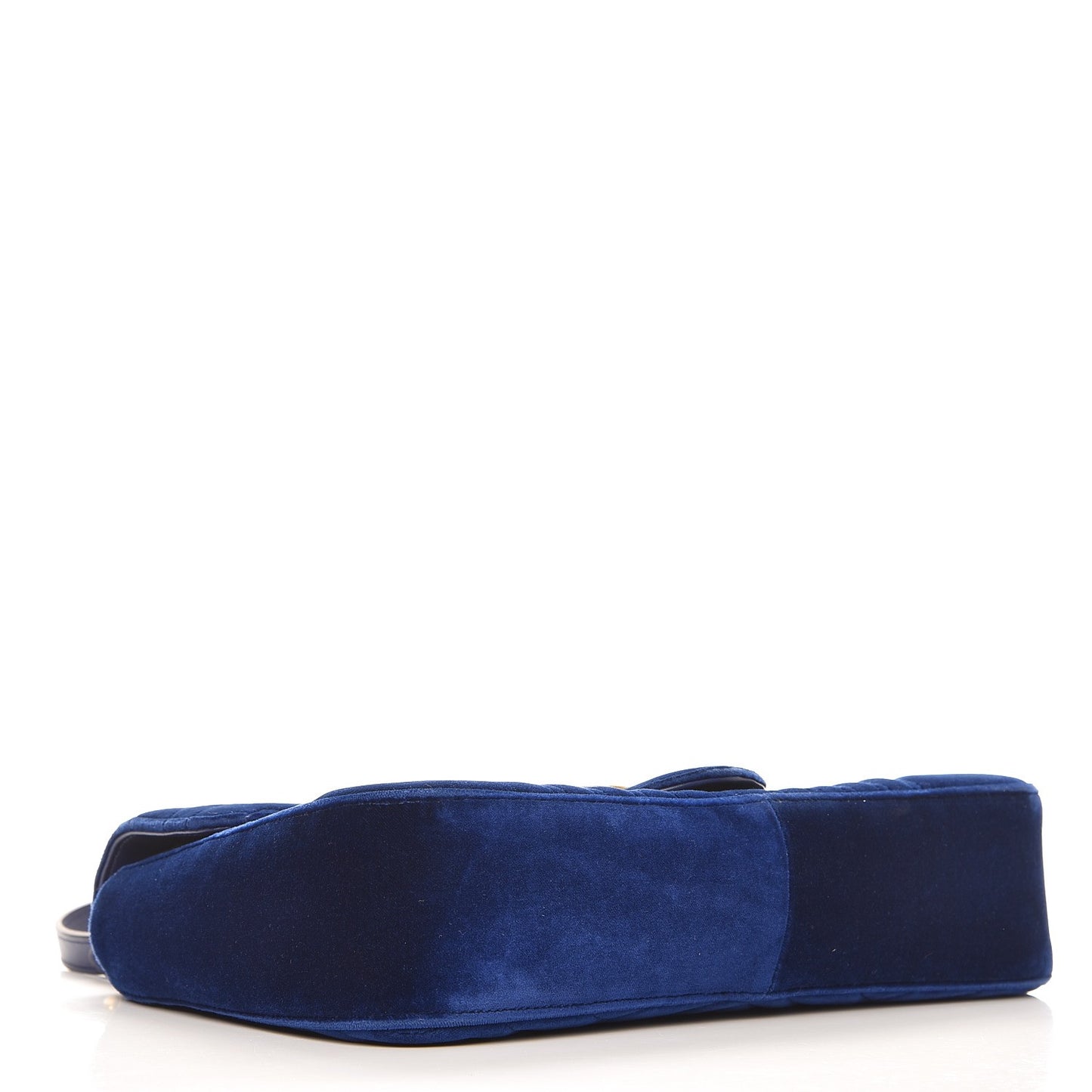 Velvet Matelasse Medium GG Marmont Shoulder Bag Cobalt Blue