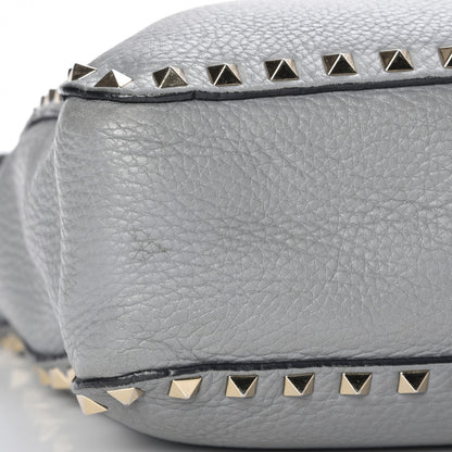 Valentino Garavani Pebbled Calfskin Small Rockstud Flip-Lock Messenger Bag Light Stone 14 of 14