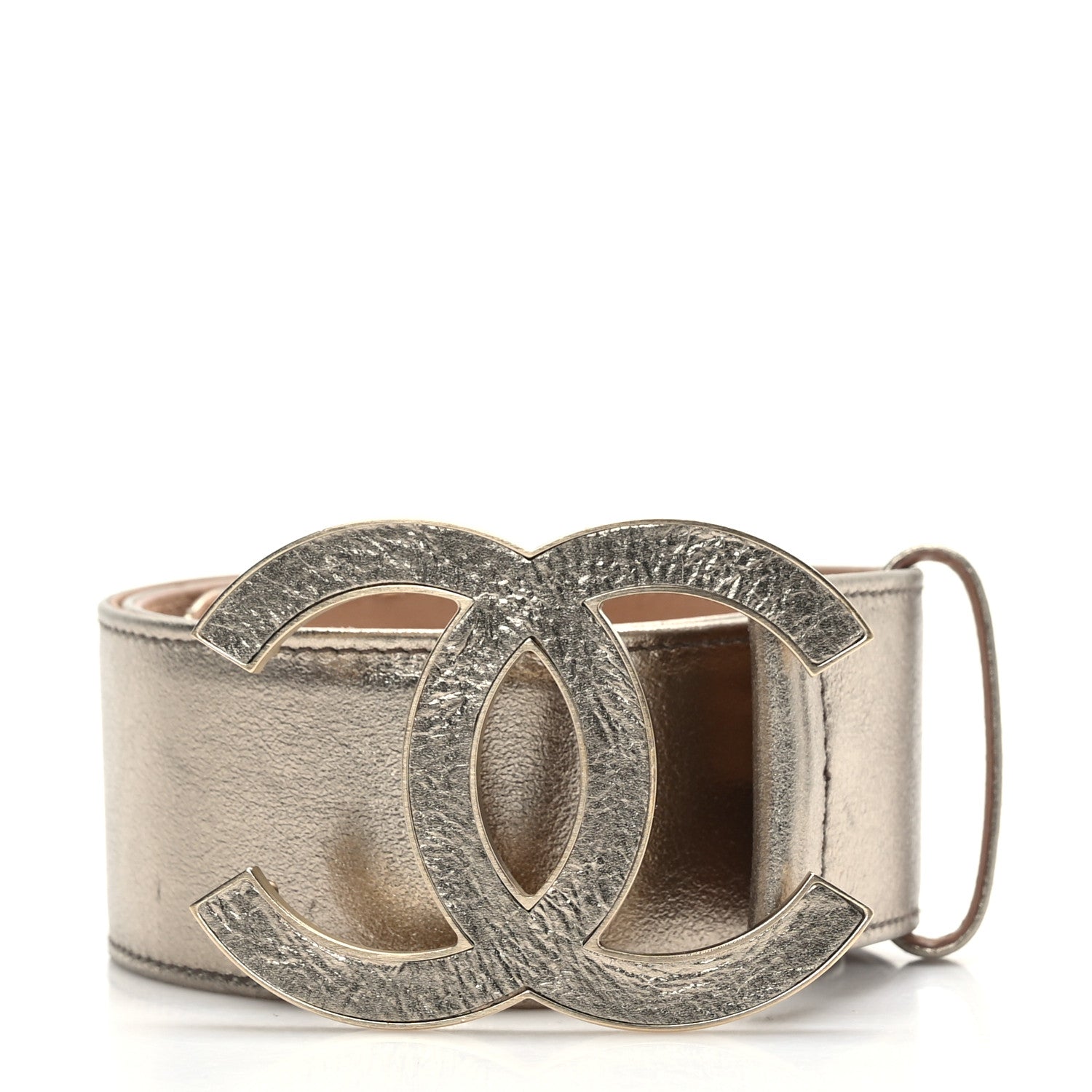 Chanel Metallic Calfskin CC Belt 100 40 Gold 1 of 5