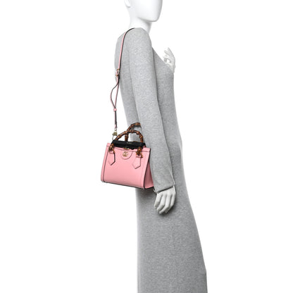 Gucci Wonka Grain Calfskin Mini Diana Tote Bag Wild Rose Black 2 of 10