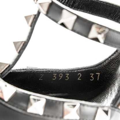 Valentino Garavani Nappa Rockstud Ankle Strap Pumps 37 Black 8 of 8