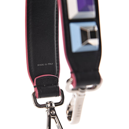 Fendi Vitello Dolce Plexiglass Studded Mini Strap You Black Multicolor 3 of 5