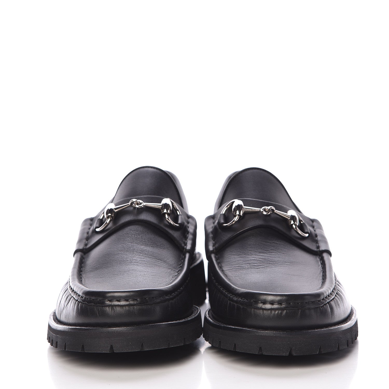Gucci Laredo Calfskin Mens Horsebit Loafers 9 Black 2 of 14