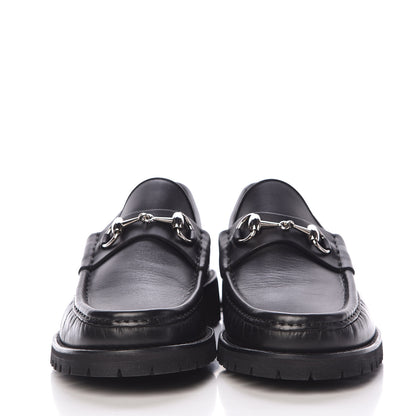 Gucci Laredo Calfskin Mens Horsebit Loafers 9 Black 2 of 14
