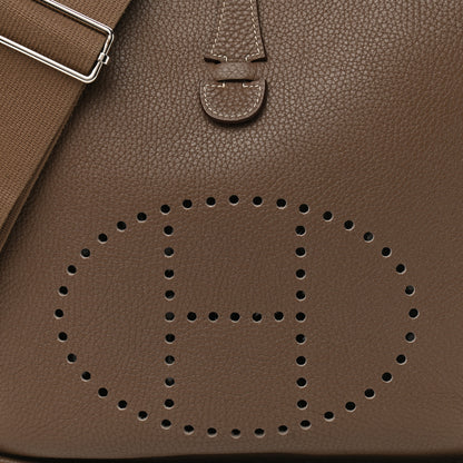 Hermes Taurillon Clemence Evelyne III PM Etoupe 8 of 12