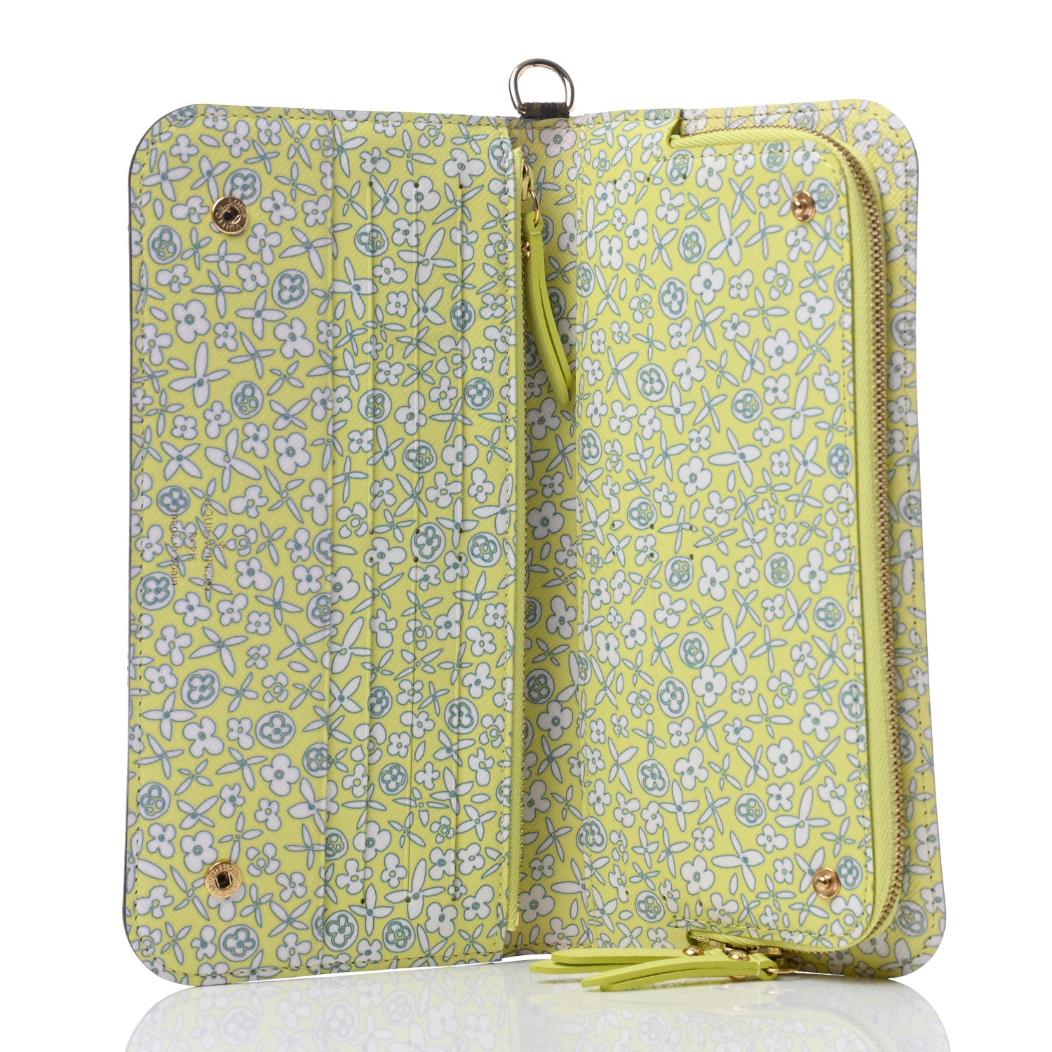Louis Vuitton Monogram Fleuri Insolite Wallet Yellow 5 of 6