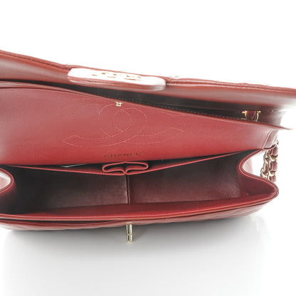 Chanel Lambskin Quilted Jumbo Double Flap Burgundy 6 of 9