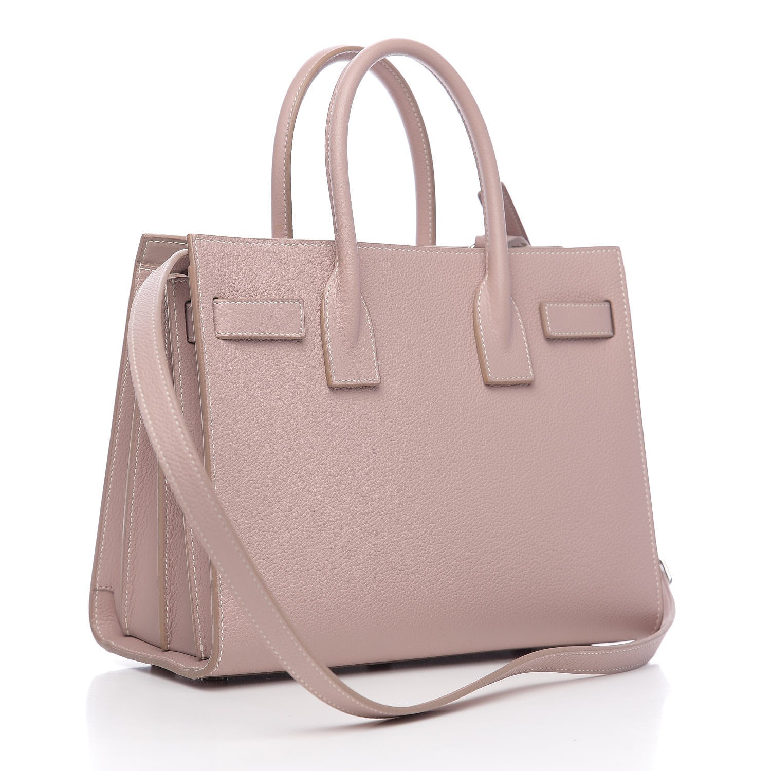 Saint Laurent Grained Calfskin Baby Sac De Jour Antique Rose 2 of 8