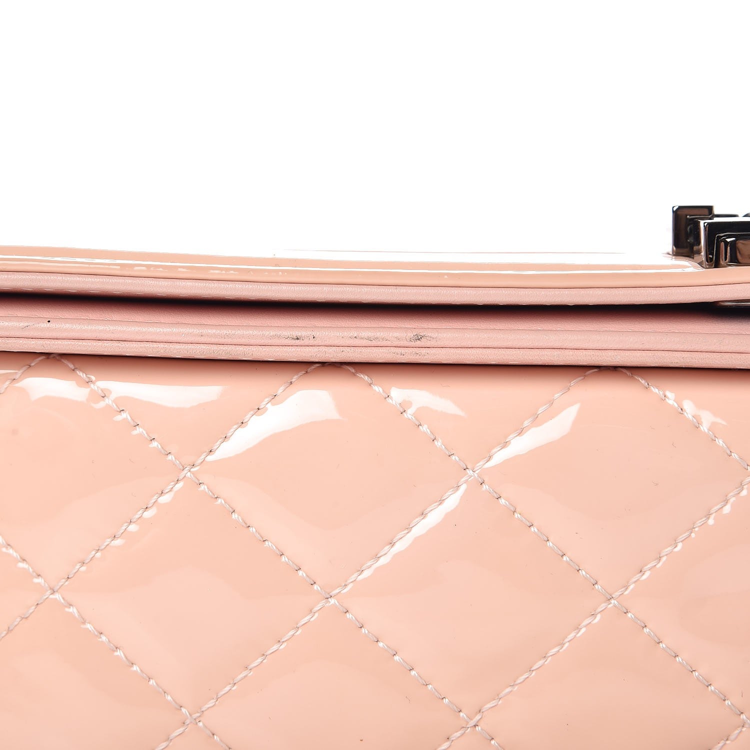 Chanel Patent Chevron New Medium Boy Flap Light Pink 13 of 16