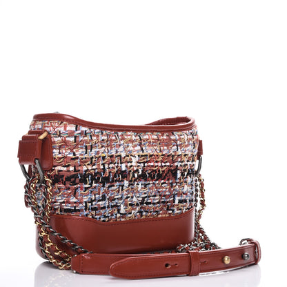 Chanel Tweed Calfskin Small Gabrielle Hobo Brown 3 of 8