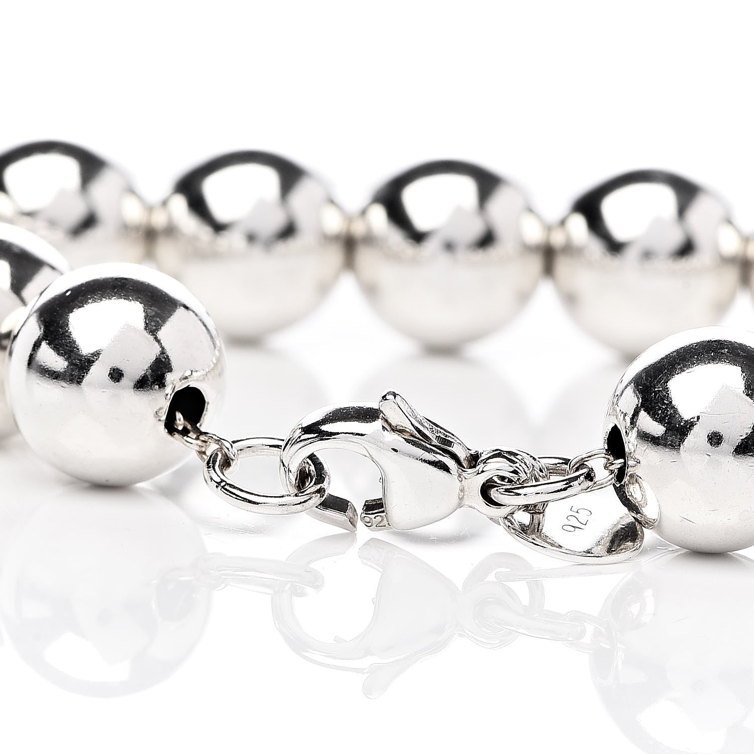 Tiffany Sterling Silver 10mm HardWear Ball Bracelet 4 of 6