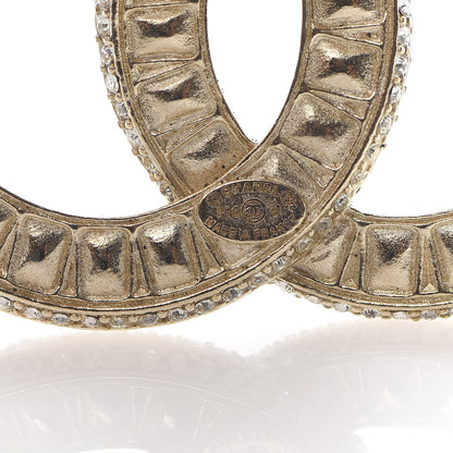 Chanel Baguette Crystal CC Brooch Gold 3 of 4