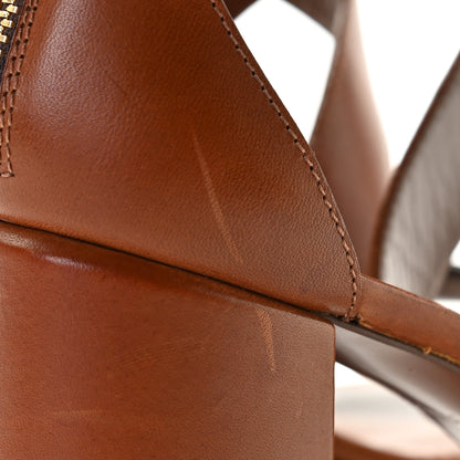 Louis Vuitton Calfskin Monogram Horizon Sandals 39 Cognac Brown 4 of 9