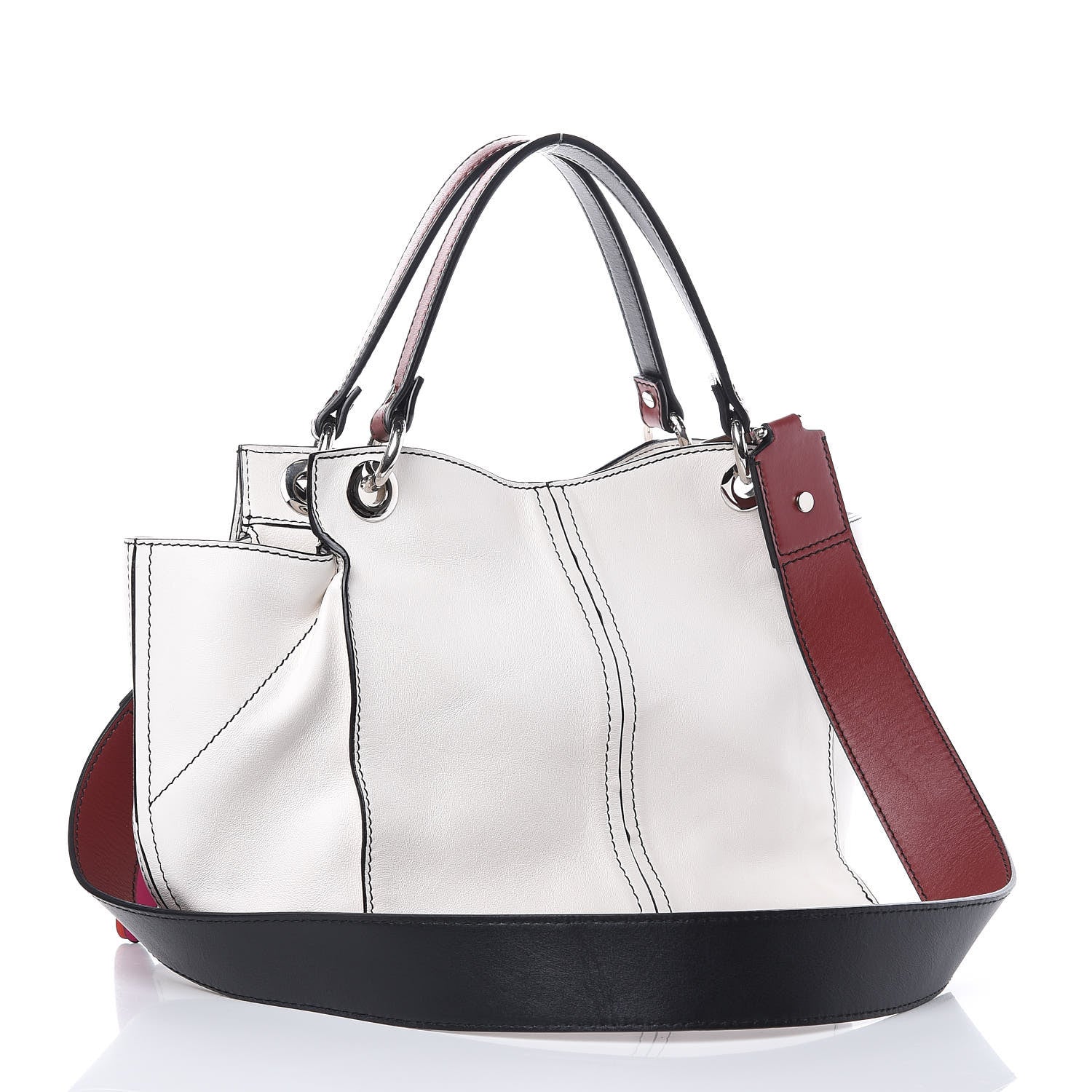 Proenza Schouler Calfskin Curl Satchel Optic White 3 of 12