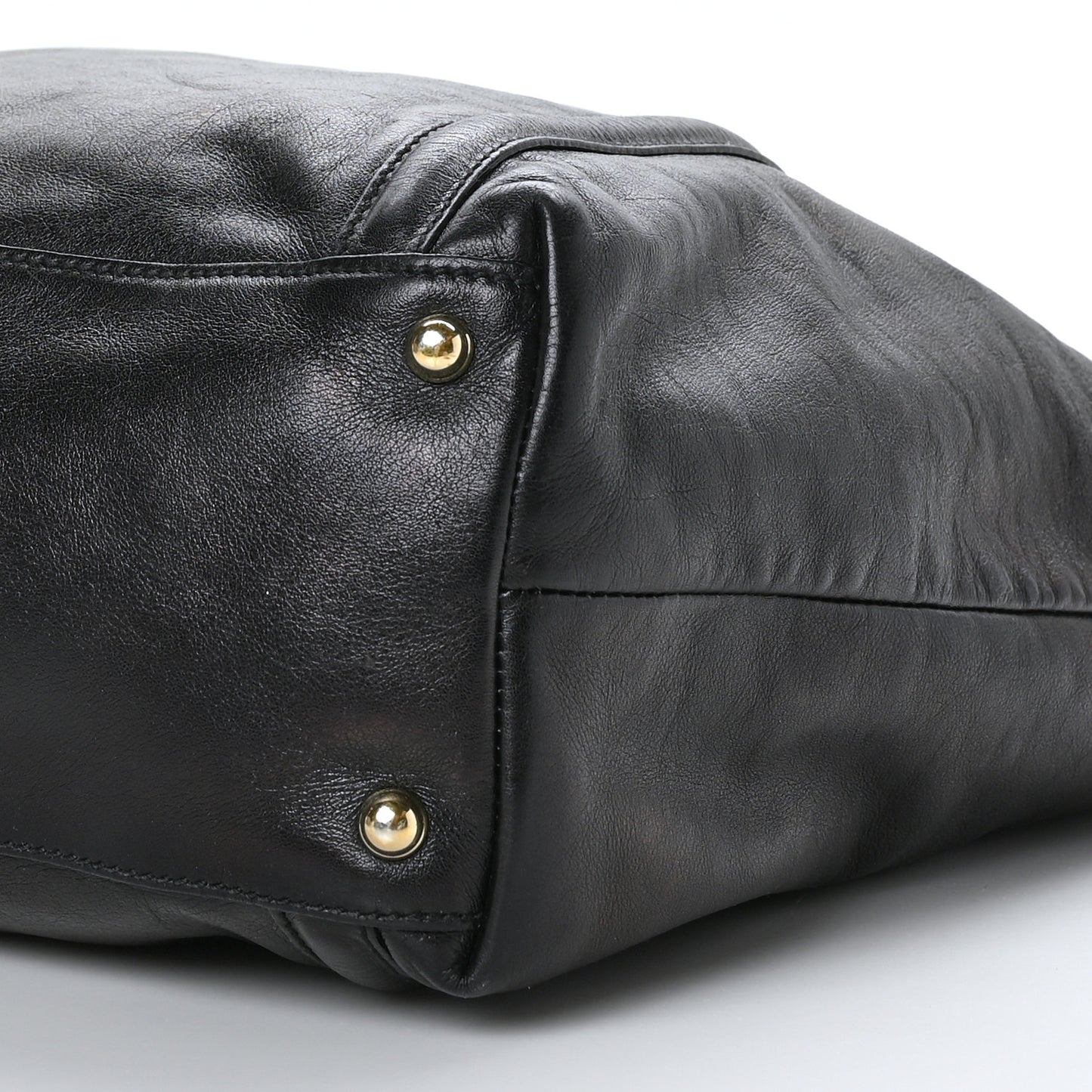 Calfskin Large Britt Shoulder Bag Black