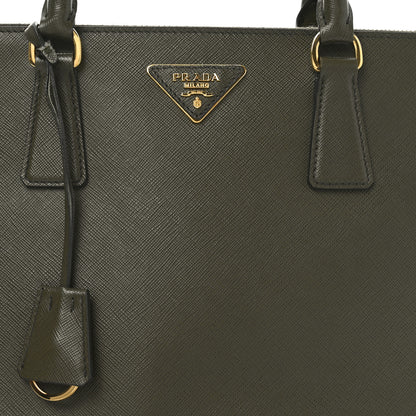 Prada Saffiano Medium Galleria Double Zip Tote Militare 7 of 9