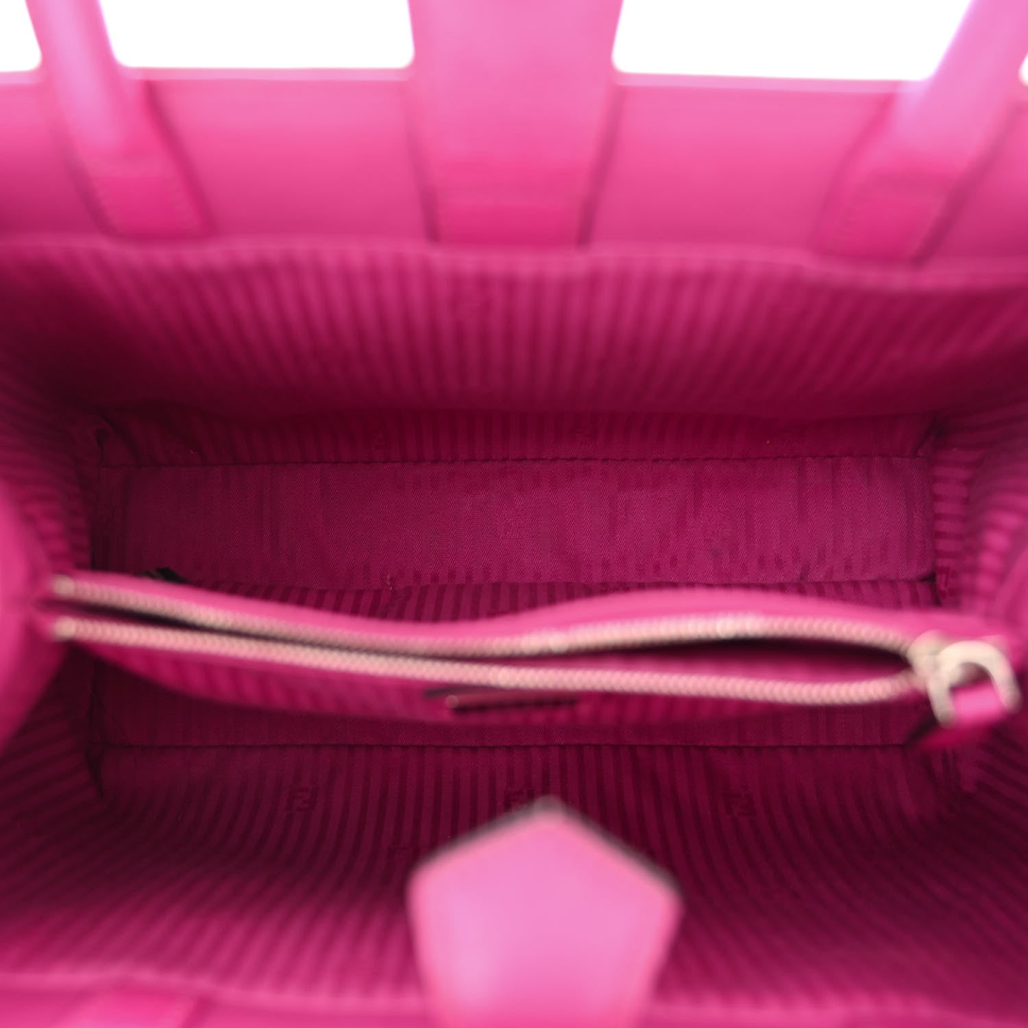 Fendi Vitello Elite Petite 2Jours Tote Magenta 5 of 12
