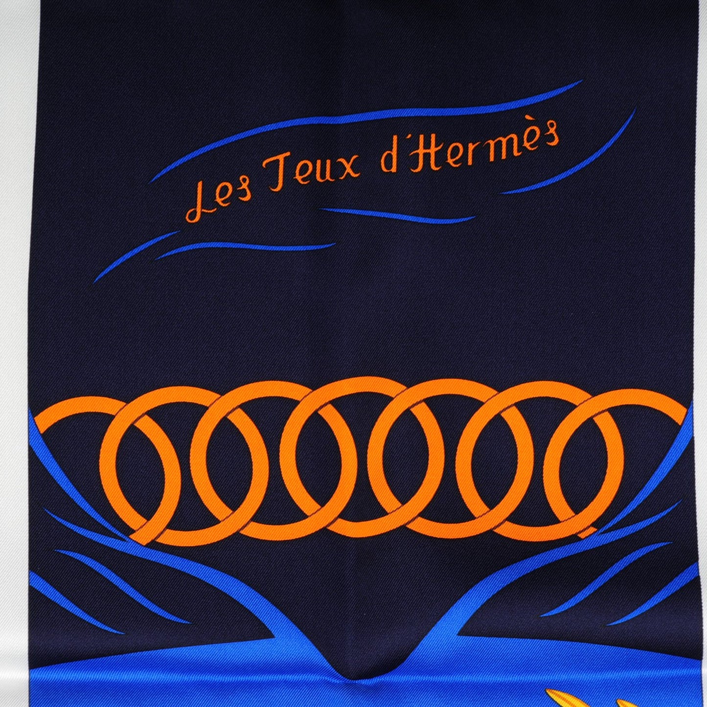 Silk Les Jeux d'Scarf 90 Caban Bleu Klein Rouge