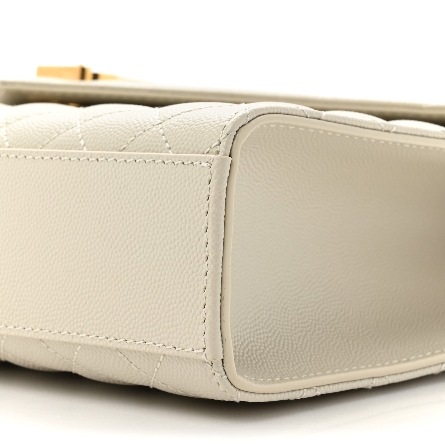 Saint Laurent Grain De Poudre Mixed Matelasse Large Triquilt Monogram Satchel Porcellana 10 of 14
