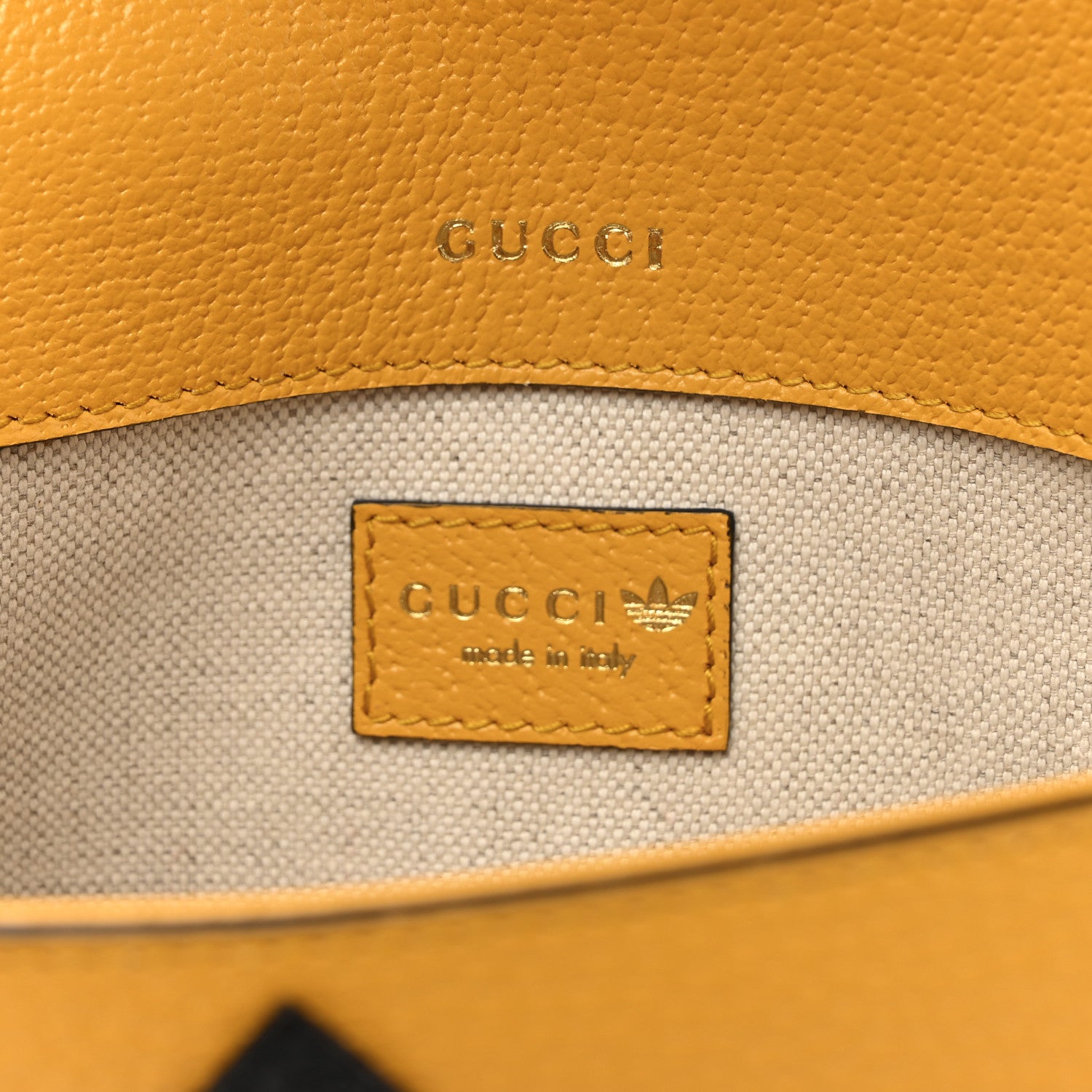 Gucci X ADIDAS Textured Dollar Calfskin Web Trefoil Mini Horsebit 1955 Shoulder Bag Crop Black 6 of 10