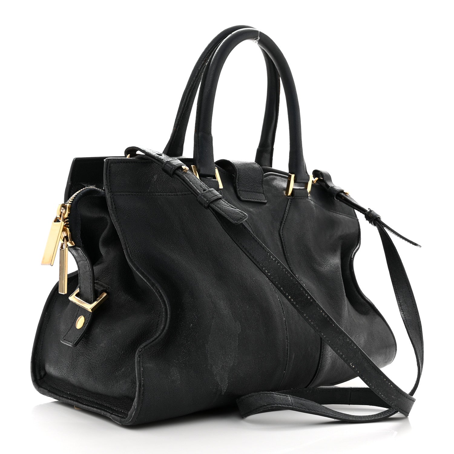 Saint Laurent Sheepskin Small Cabas ChYc Navy 2 of 15