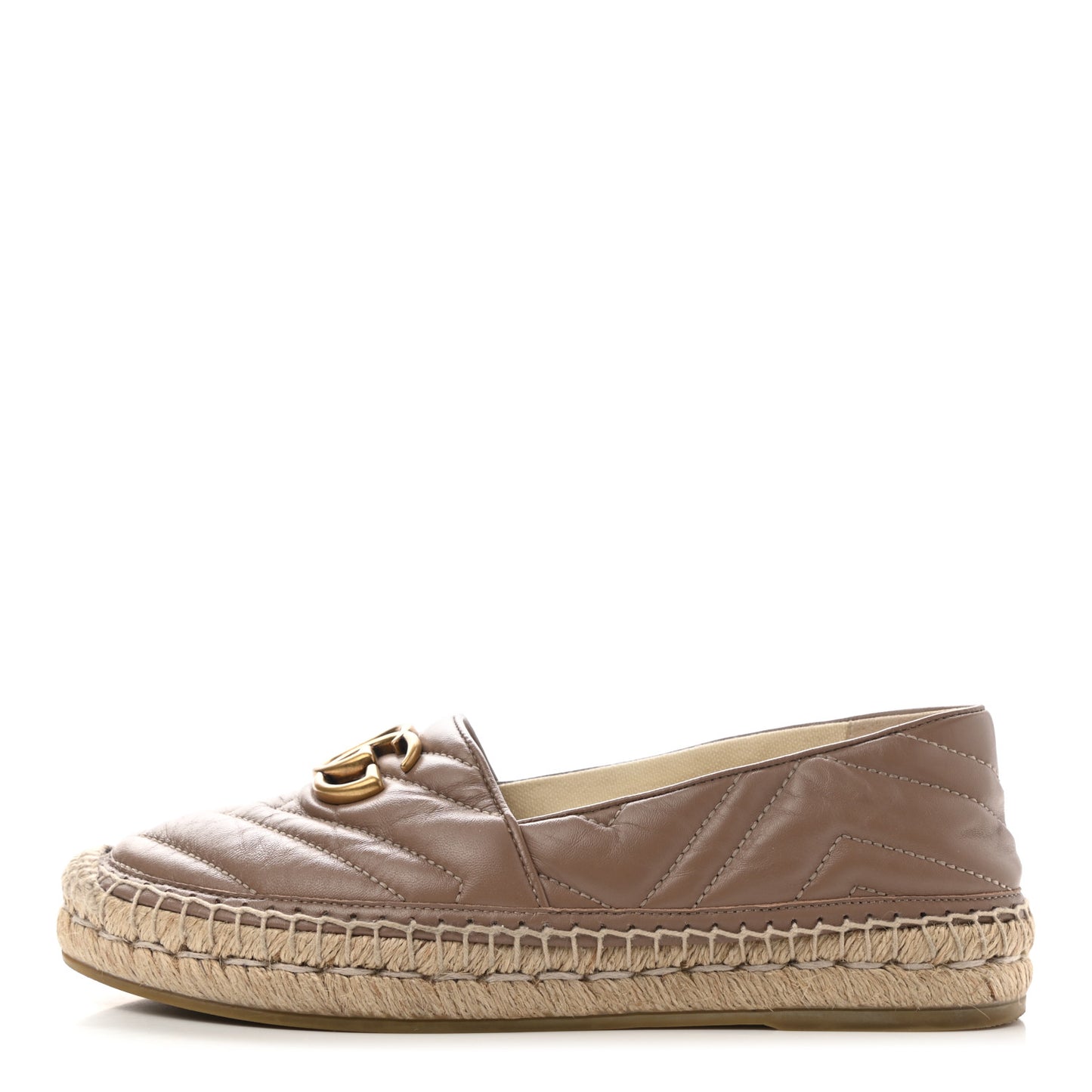 Nappa Matelasse GG Marmont Espadrilles 37.5 Porcelain Rose