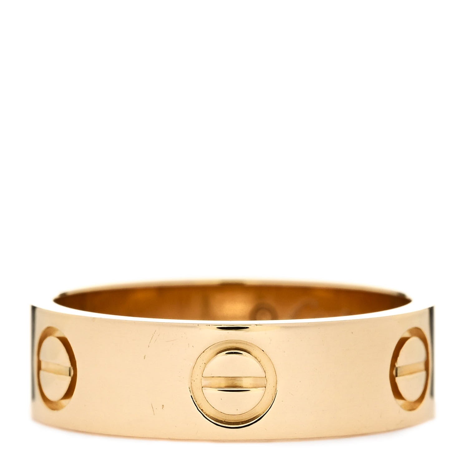 Cartier 18K Yellow Gold 5.5mm LOVE Ring 53 6.5 1 of 6